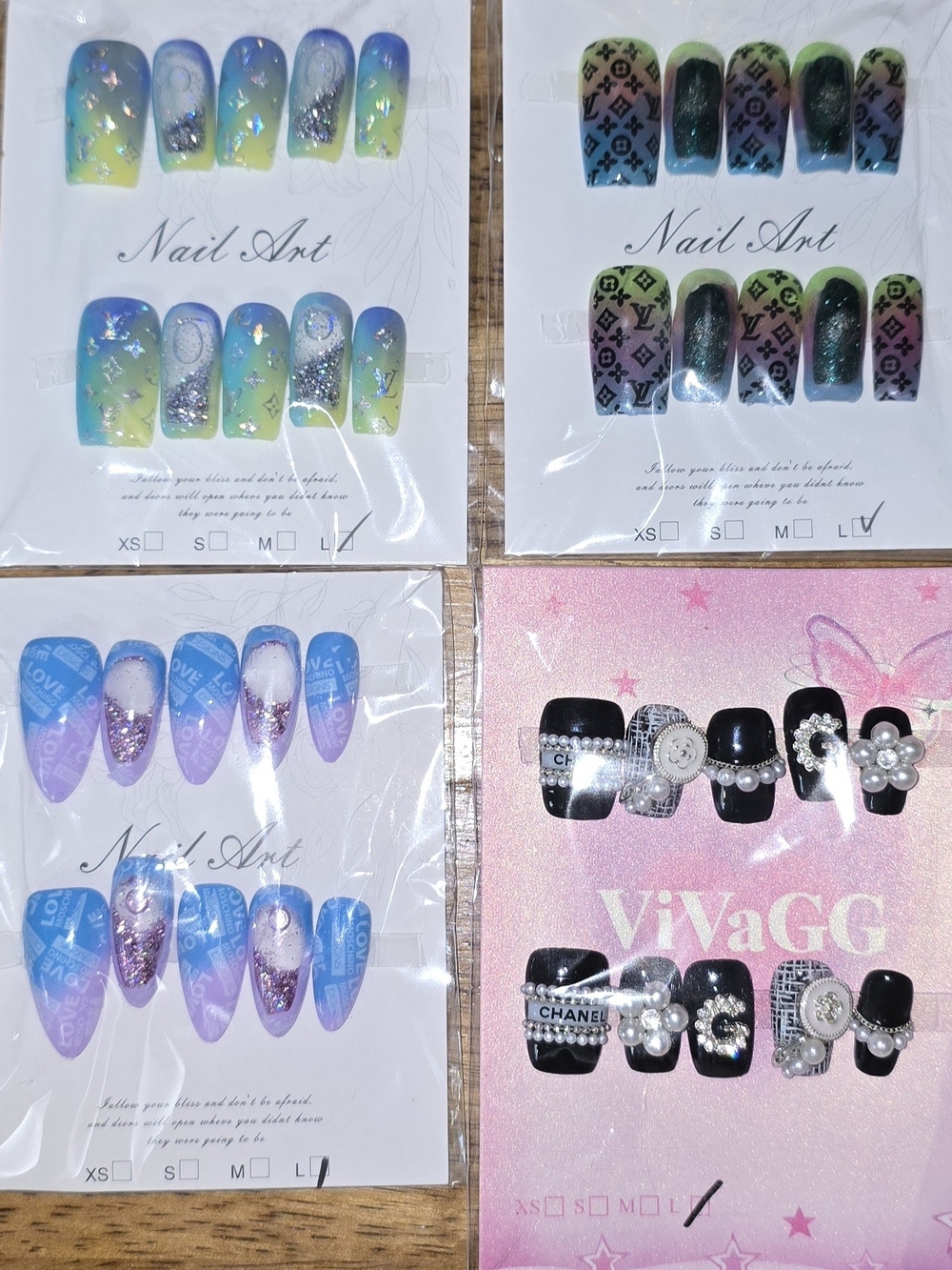 Designer Custom Water Filled Press On Nails